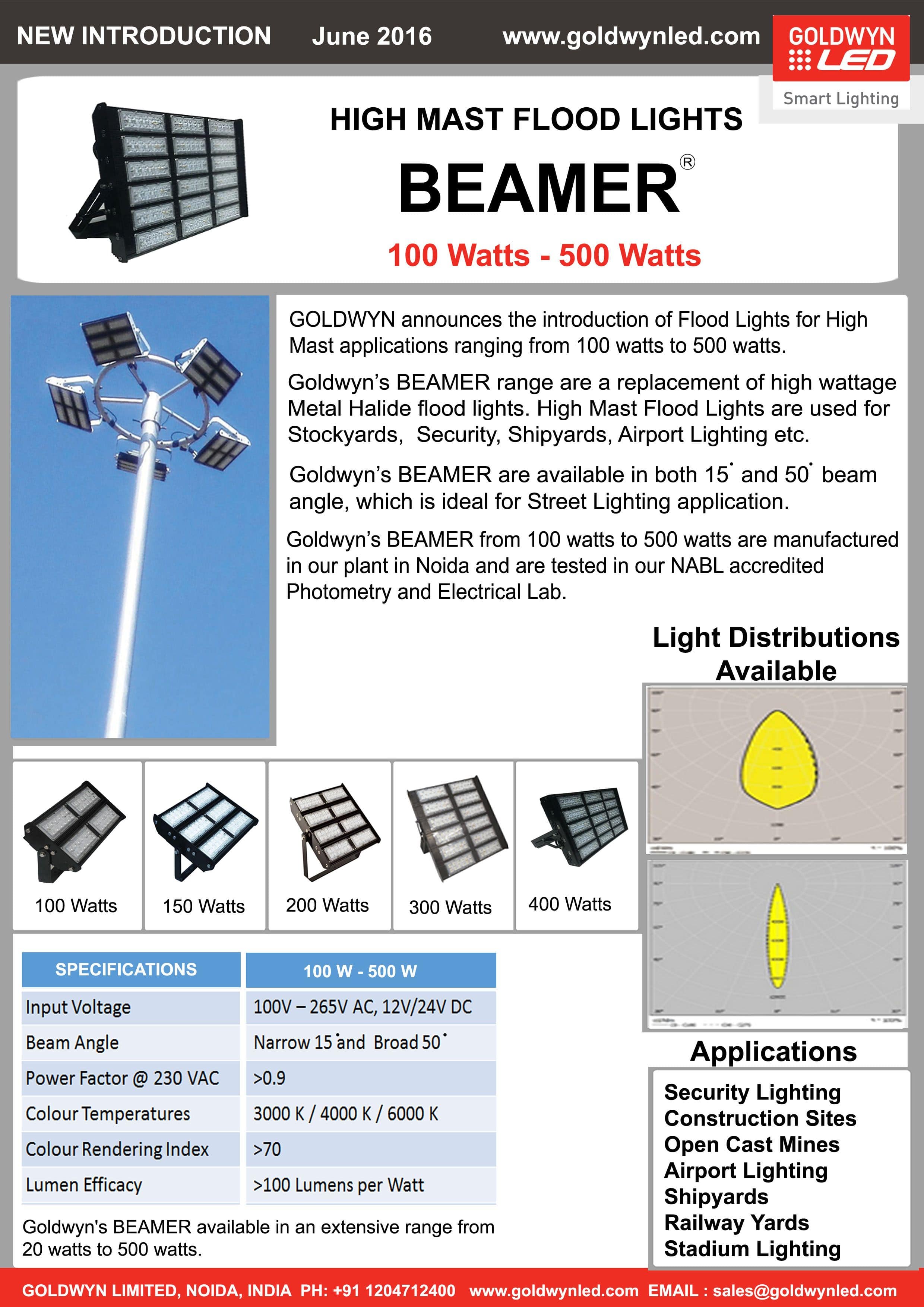 BEAMER 100 Watts - 500 Watts